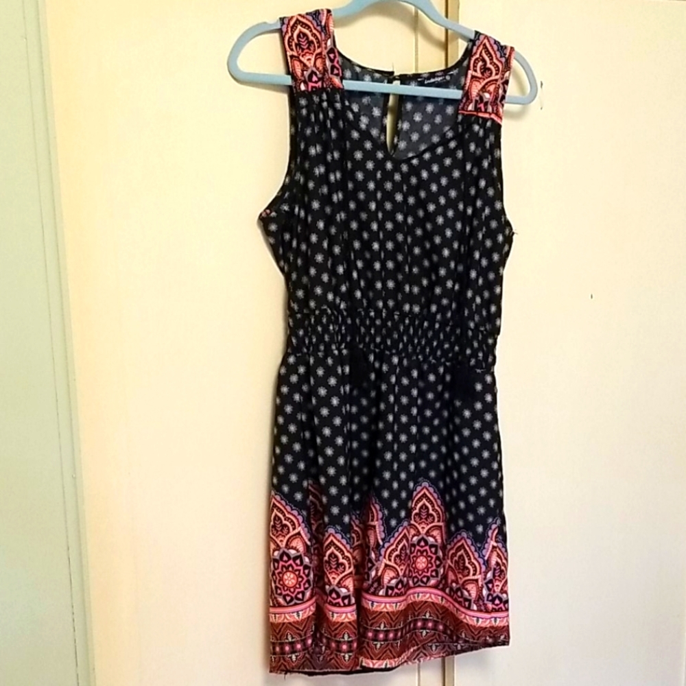 Black patterned dress